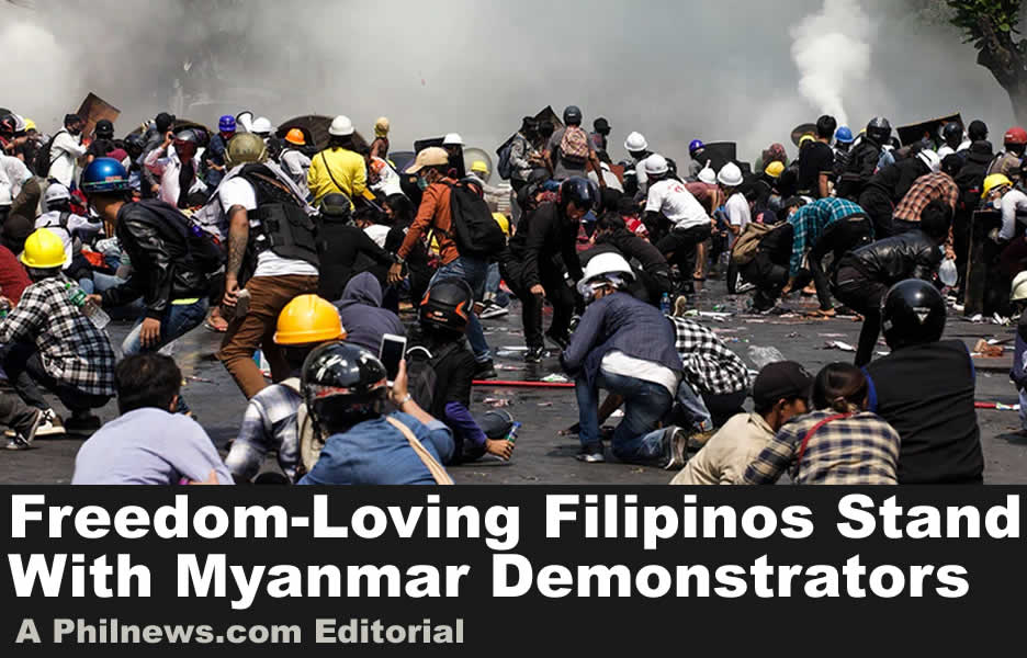 Freedom-Loving Filipinos Stand With Myanmar Demonstrators