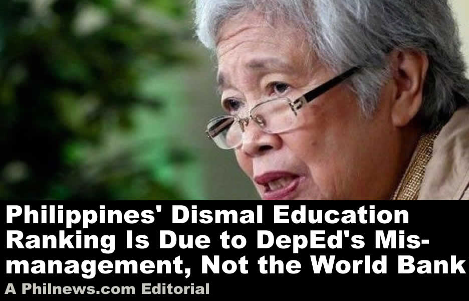 Philippines' Dismal Education Ranking Is Due to DepEd's Mismanagement, Not the World Bank